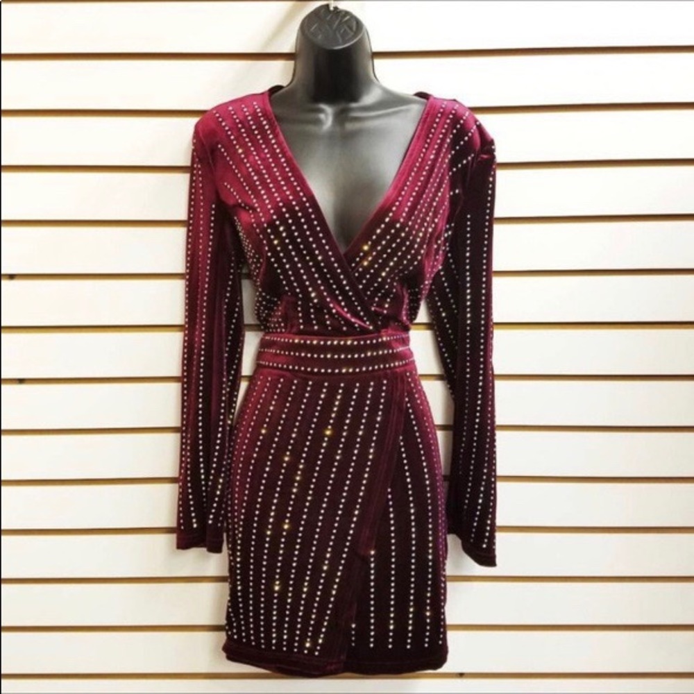 Beaded Velvet Dress